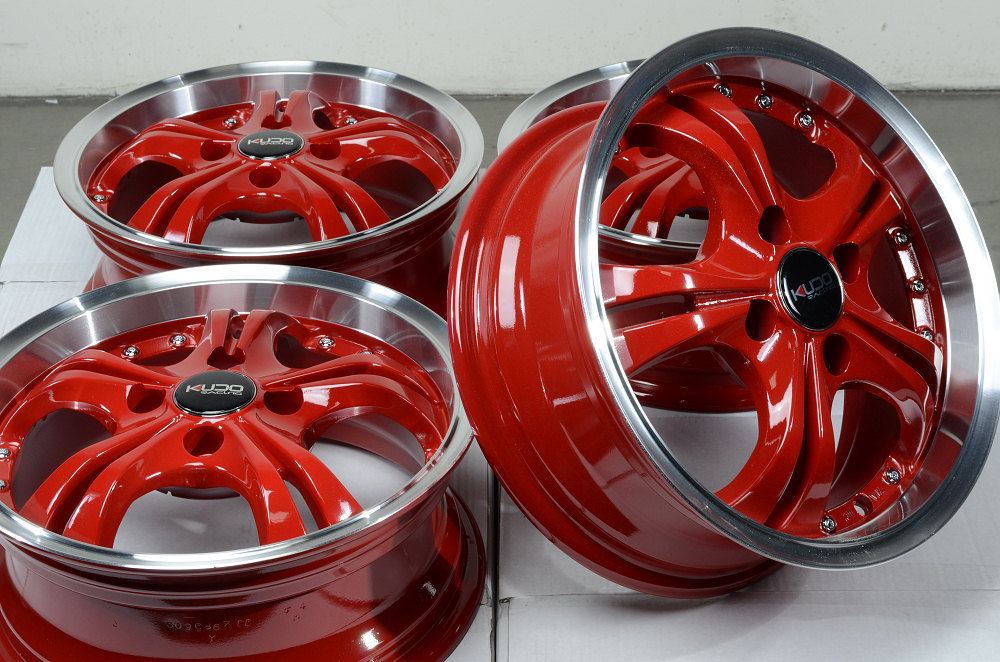 14" Red Wheels Rims Integra Honda Accord Civic Prelude Mazda Miata Jetta Passat