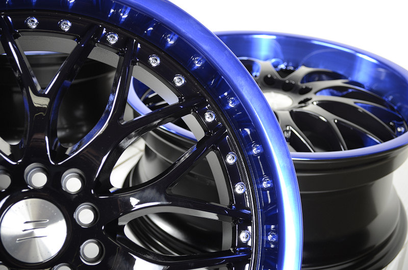 18 Blue Effect Wheels Rims Scion TC XD Mustang Accord Civic Lexus
